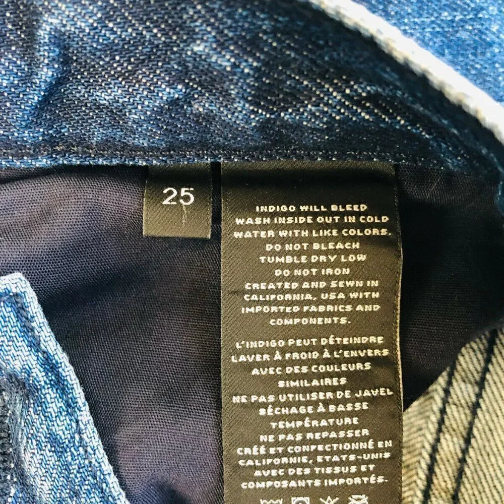 J Brand Womens Denim Joan High Waist Crop Wide Leg Jeans Size 25 Blue JB001576 - Picture 7 of 12